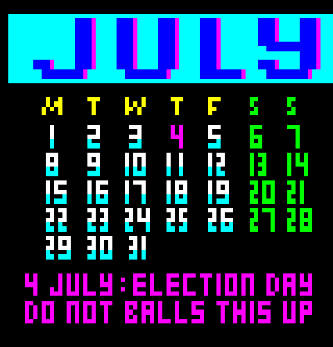 Calendar July 2024